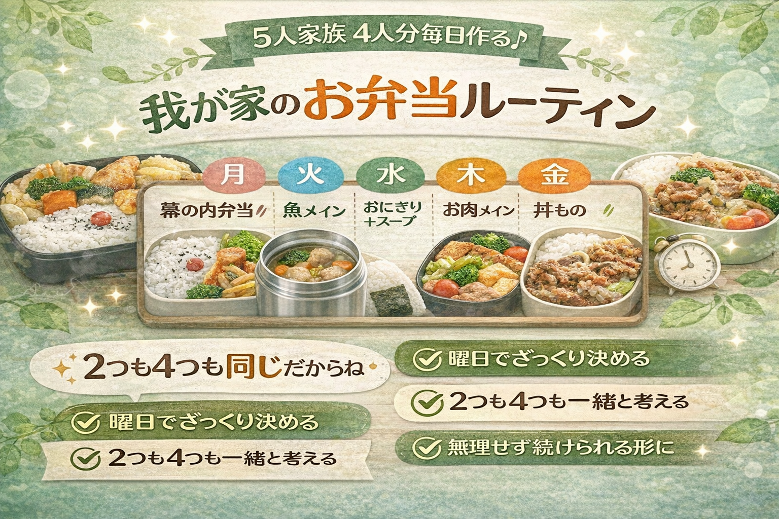 「🌿我が家のお弁当ルーティン」🧑‍🦰