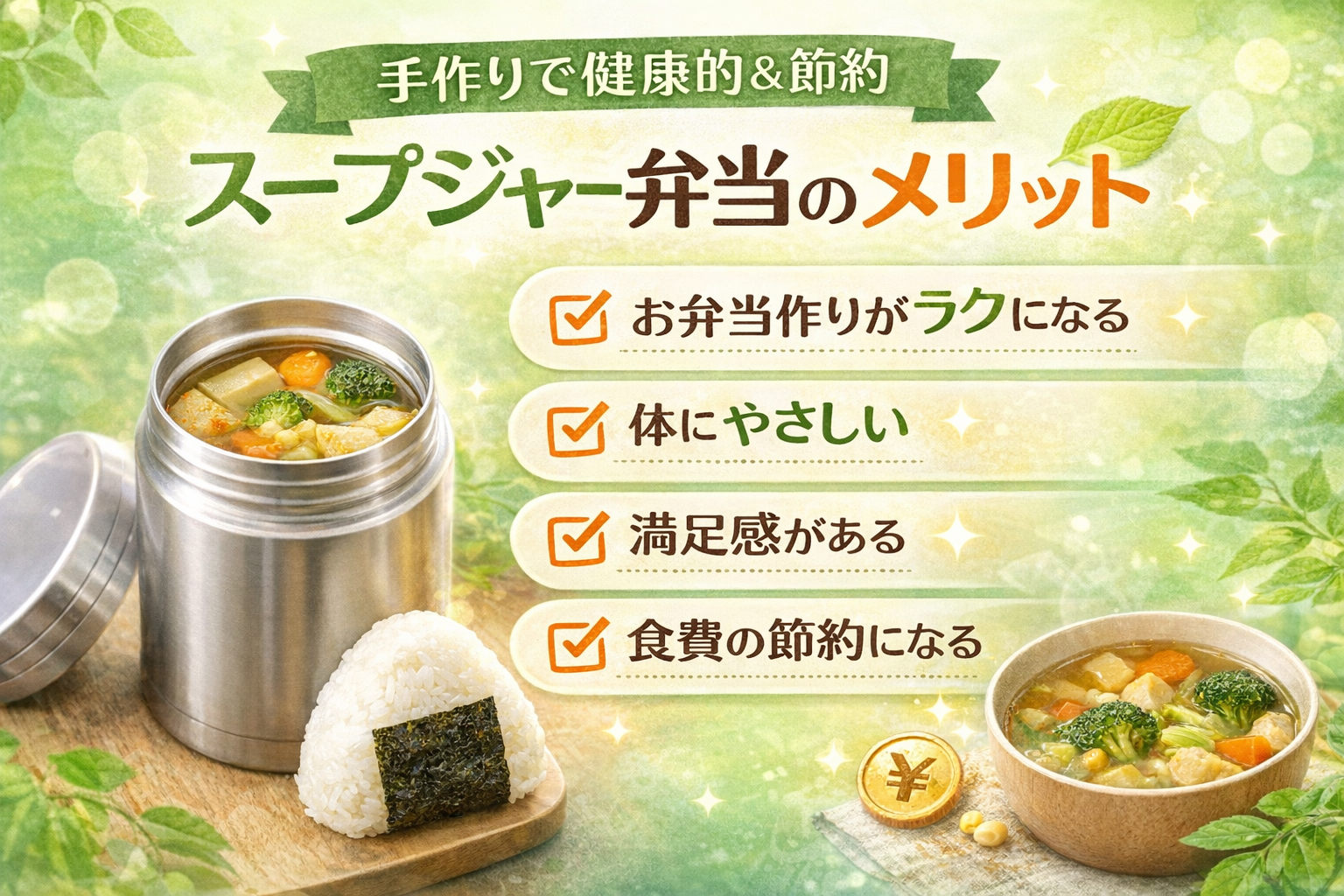 🌿スープジャー弁当のメリット
