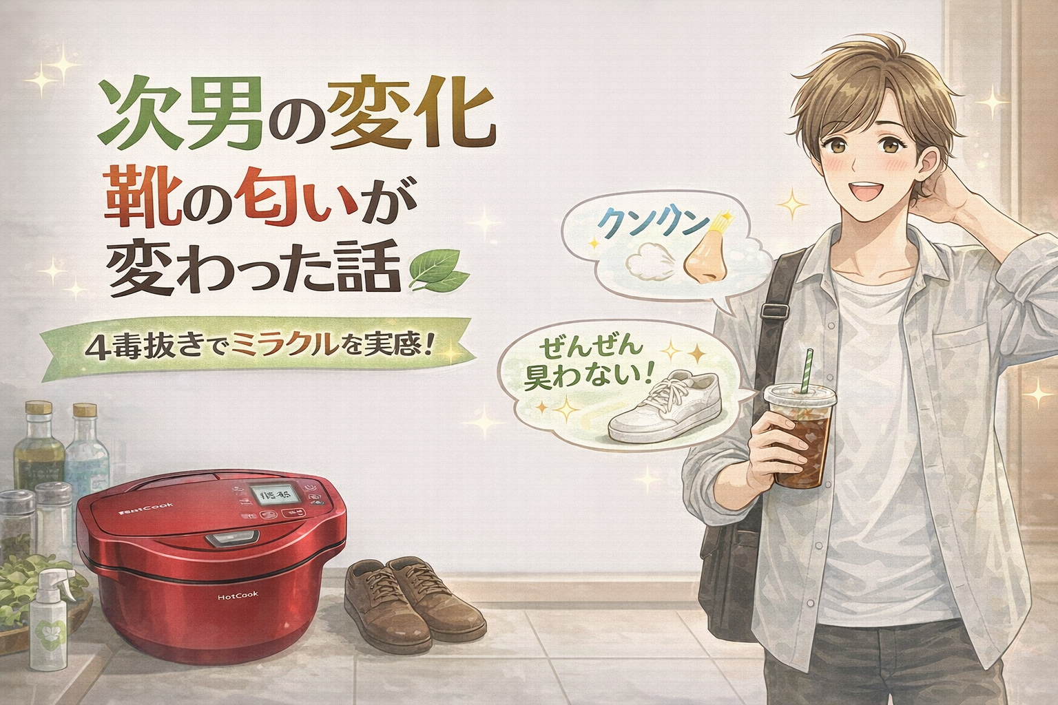 「次男の変化。靴の匂いが気にならなくなった話」🙋‍♂️👟